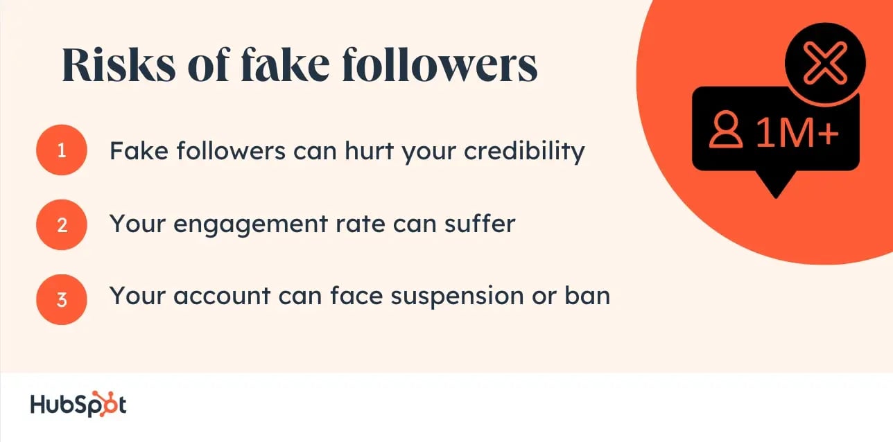 risks of fake followers