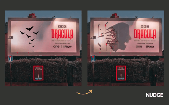 billboards and costly signaling, dracula viral billboard example