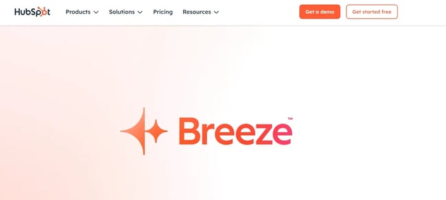 ai agents for small businesses screenshot of the website homepage of breeze agents