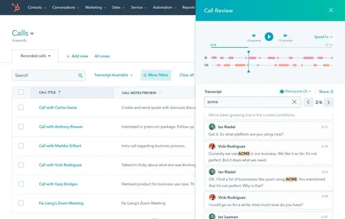 team uses hubspot conversation intelligence to improve deal velocity for saas companies