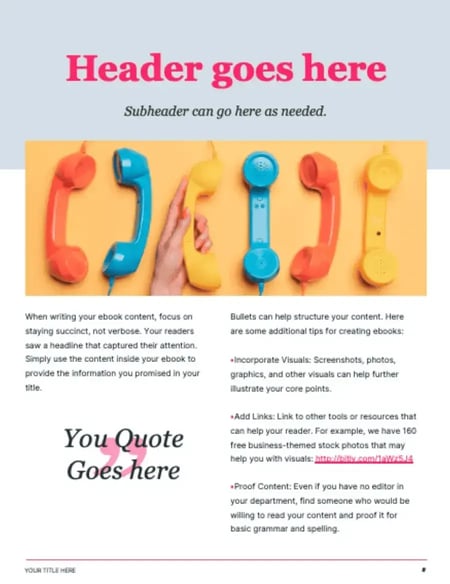 hubspot's free ebook templates