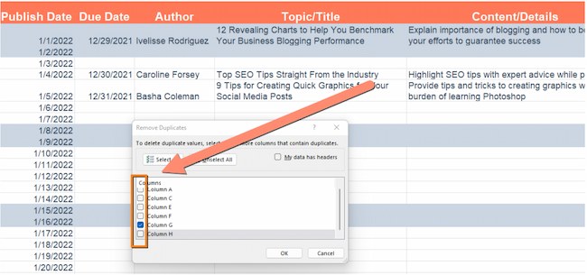 Microsoft Excel basics: Remove Duplicates