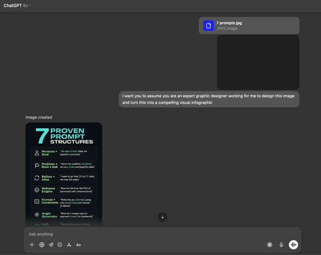 prompting and graphic design workflow with chatgpt