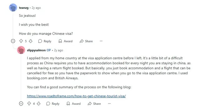 screenshot from reddit shows that my content has been shared within subreddits.