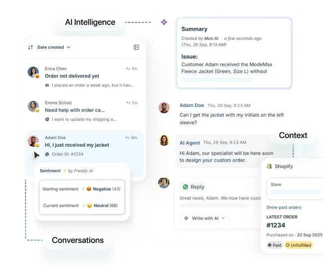 real-time customer service tools, freshdesk
